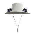 thumbnail image 1 of XIA0LE Outdoor Wide Brim Sun Hat With 2 Solar Fan Sun Bucket Hat For Men Women,Solar And Usb Charging Fan Hat, Upf 50+ Bucket Fishing & Beach Hat With Fan Built In (White), 1 of 6