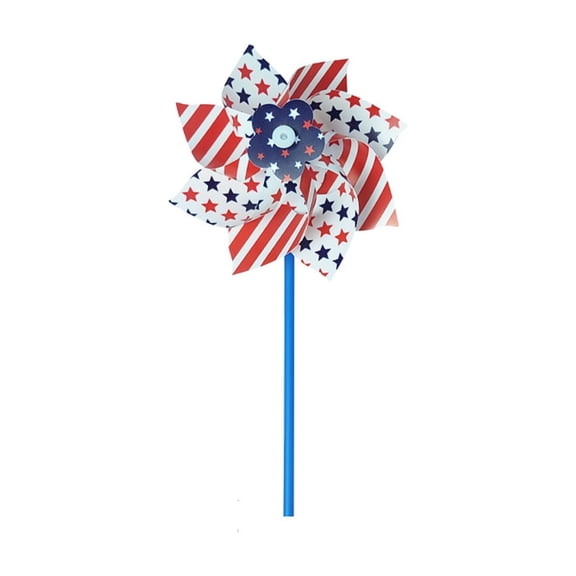 XIA0LE Patriotic Pinwheels, No Assembly Required, American Flag Pinwheels, Wind Spinners For Yard For 4th Of July Decor, Memorial Day Decor, Independence Day Patriotic Outdoor Decor (B)