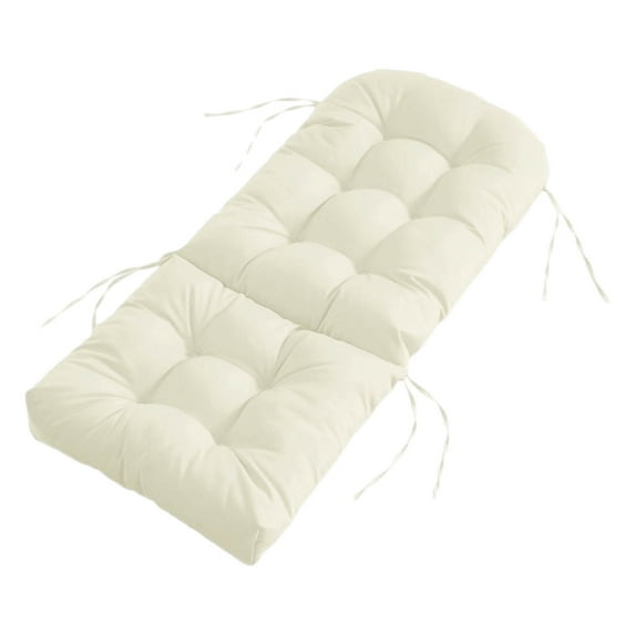 XIA0LE Rocking Chair Cushion Anti-Slip Tufted High Back Seat Cushion With Ties, 44x20in Removable Neck Pillow Rocking Chair Seat Cushions For Bedroom, Living Room,Outdoor Patio Chair (Beige)