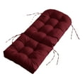 thumbnail image 1 of XIA0LE Rocking Chair Cushion Anti-Slip Tufted High Back Seat Cushion With Ties, 44x20in Removable Neck Pillow Rocking Chair Seat Cushions For Bedroom, Living Room,Outdoor Patio Chair (Red), 1 of 5