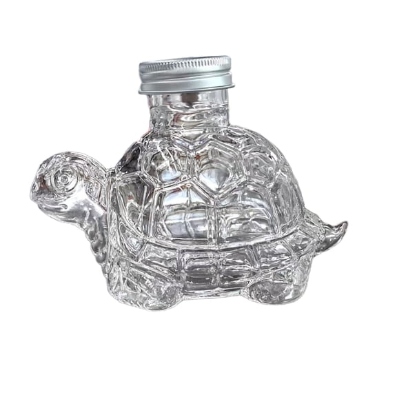 XIA0LE Turtle Candy Jar, Reusable Glass Cookie Jar With Airtight Lid, Cute Animal Shape Pet Treat Container For Cookies, Candies, Coffee Pods, Decorative Kitchen Storage Container For Pet Lovers