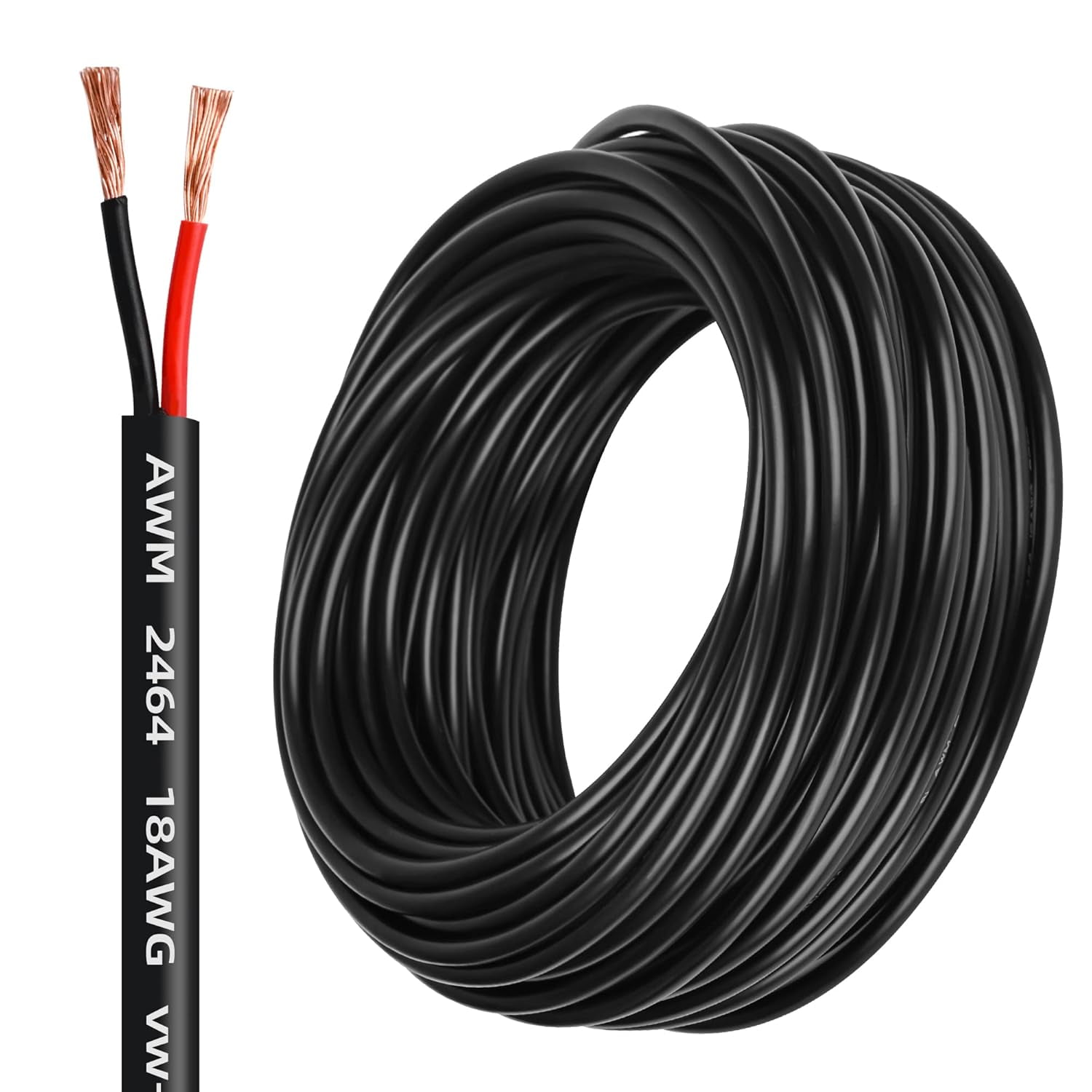 XIACOCO-18 Gauge Wire 2 Conductor,18 Awg Electrical Wire Stranded Pvc ...