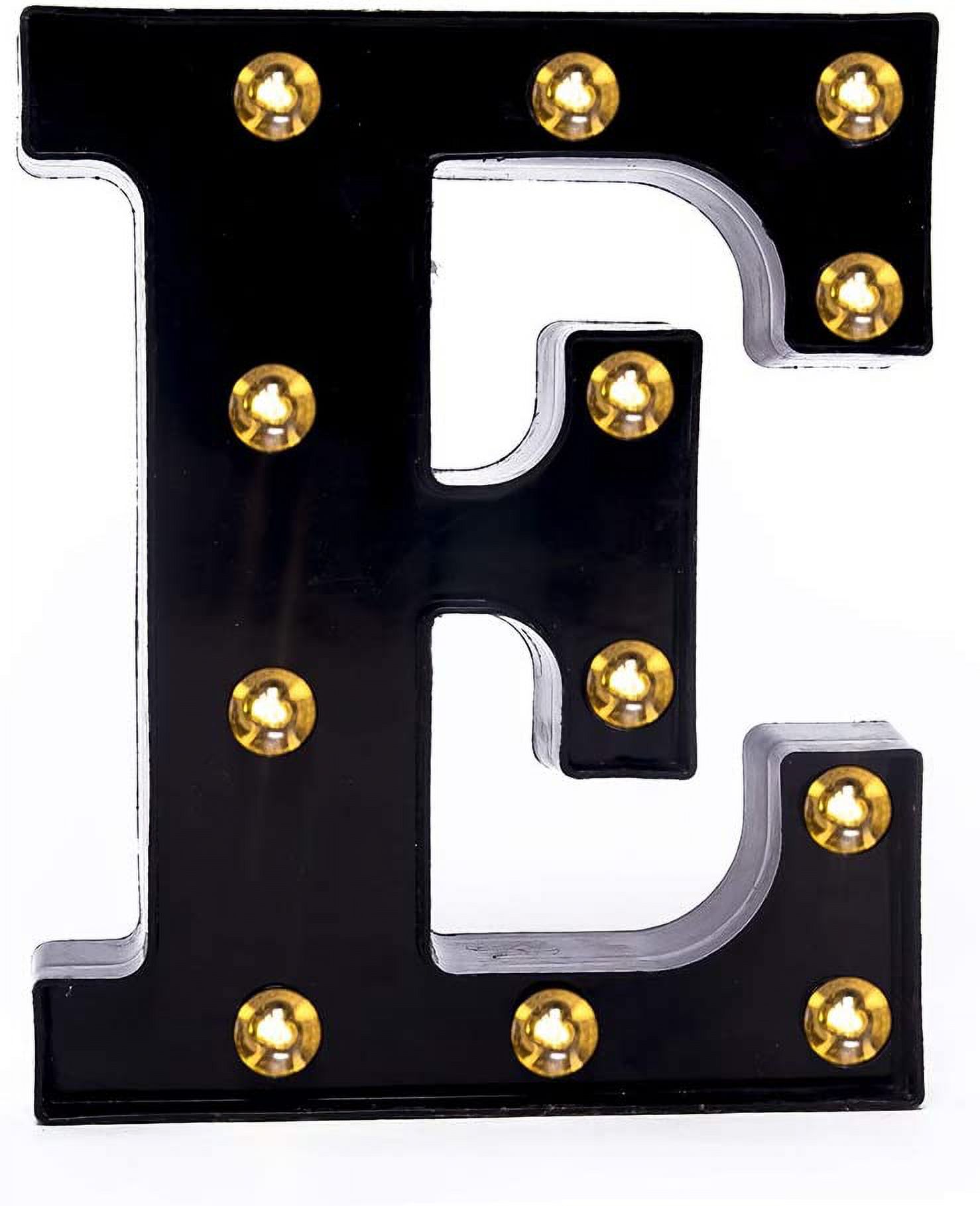 Black LED Marquee Number Light - Battery Powered Night Light For Wedding, Birthday, Party Decor (Number 9)