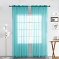 thumbnail image 1 of XIACOCO-White Sheer Curtains 84 Inches Long 2 Panels Set, Sheer White Curtains For Living Room/Bedroom, Rod Pocket Voile Sheer Panel Drapes, 2Pcs, Each 42" W X 712" L, 1 of 4