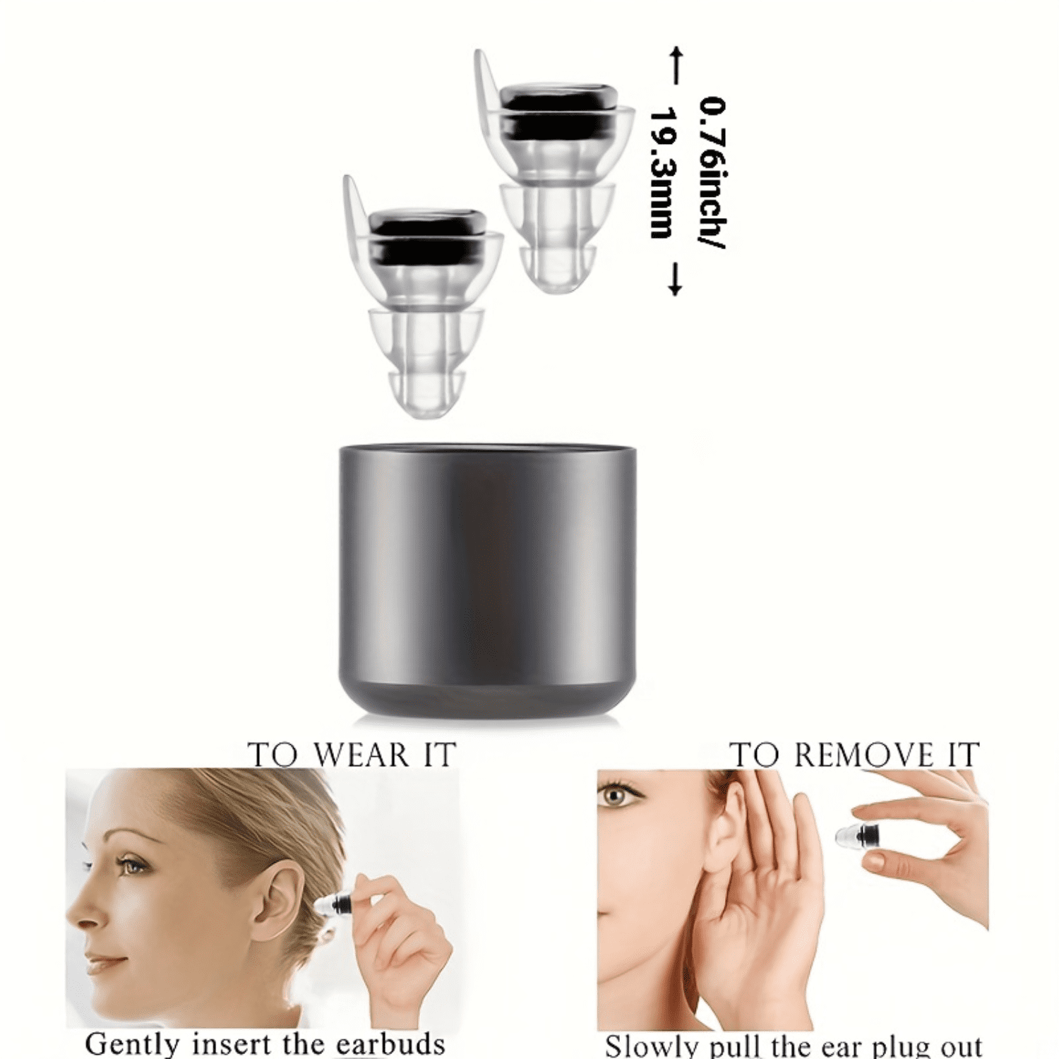 XIAMENMHHG High Fidelity Reusable Musicians Ear Plugs with 24dB