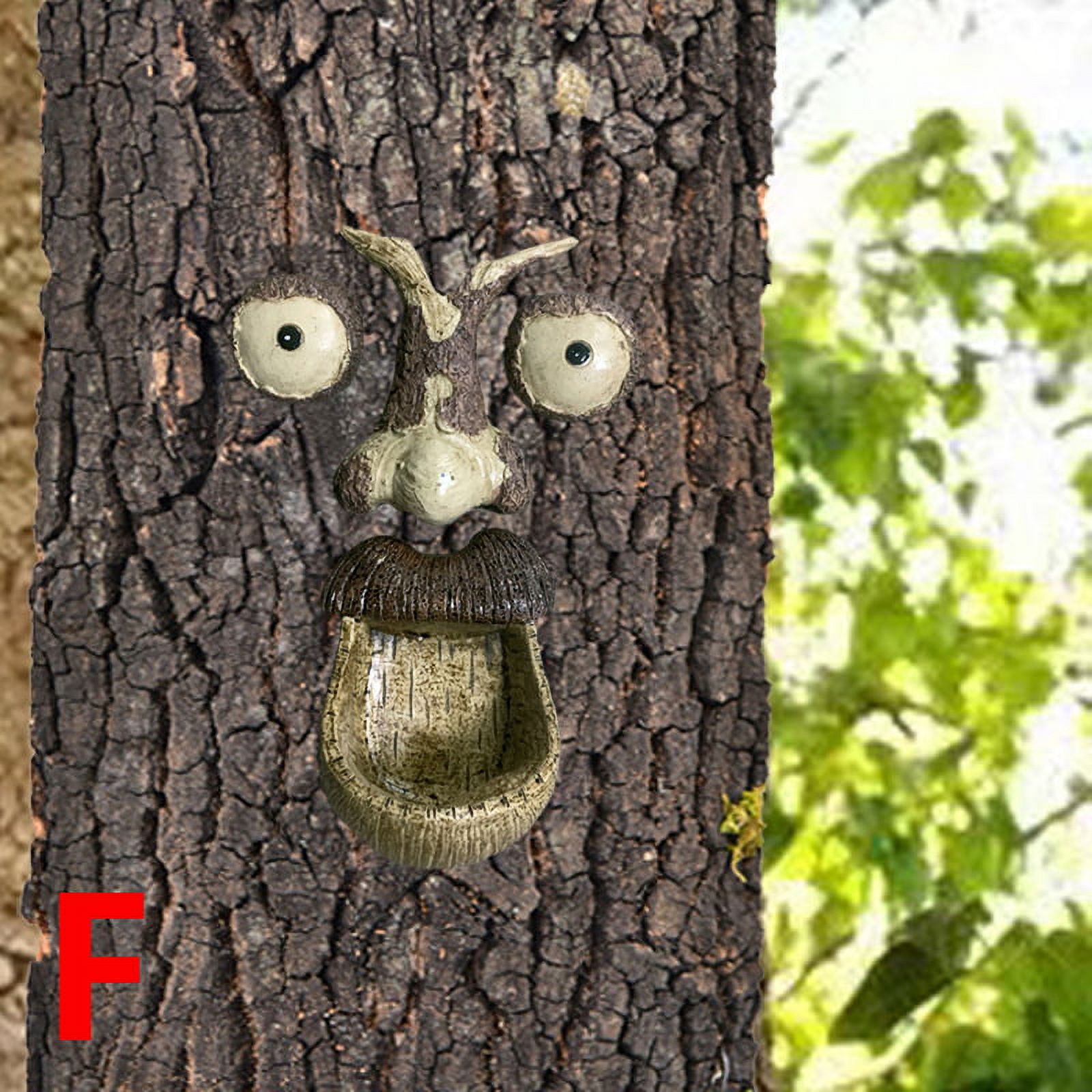 XIAN Bark Face Tree Monster Facial Features Ornaments Old Man Tree