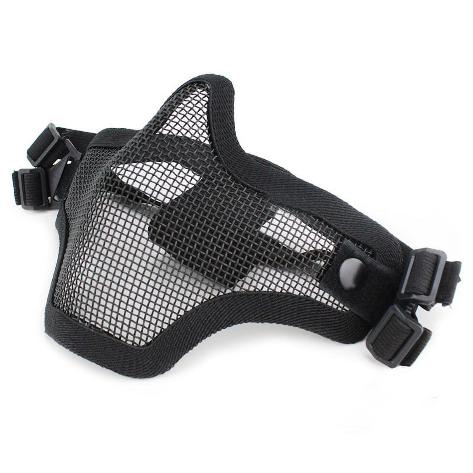 XIAN Foldable Airsoft Mask with Ear Protection Half Face Mesh Masks