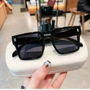 XIAN  Unisex Large Square Sunglasses Anti-Seawater UV Protection Sunglasses for Women Men Outdoor Wearings  Black