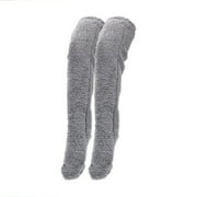 XIAN  Winter Fluffy Sock Slippers Comfortable Knee Protection Stockings Suitable for Friends Family  Gray
