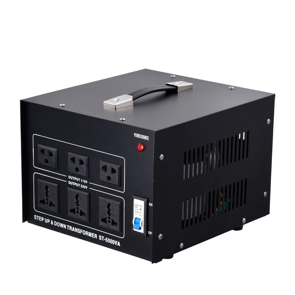 XIANERS 5000W Voltage Transformer Power Converter(110V to 220V, 220V to 110V) Step Up/Down Converter 110/120 Volt - 220/240 Volt with 6 Plugs