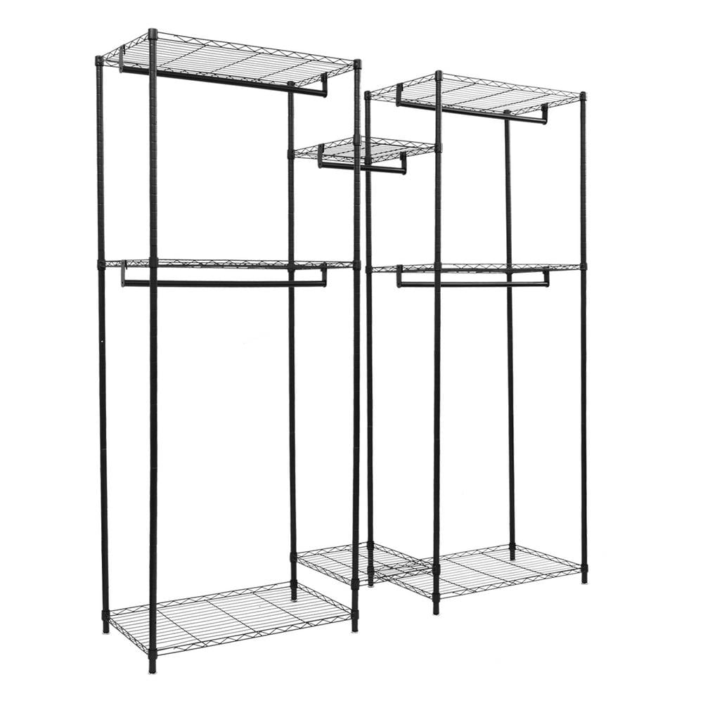 XIANERS Freestanding Closet Organizer Metal Closet Wardrobe with ...