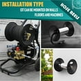 thumbnail image 1 of XIANERS High Pressure Washer Hose Reel Heavy Duty Stainless Steel 100ft Hose Reel with 3ft Jumper Hose Manual Crank Power Washer Air Compressor Stainless Steel Hose Wheel For Air/Liquid/Water superbly, 1 of 9