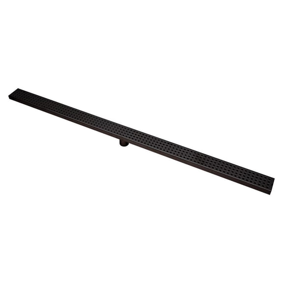 XIANERS Linear Drain Shower 48 Inch Heavy Duty Matte Black Linear Drains Rectangular Shower Trench Drain with Adjustable Leveling Feet for Bathroom Shower Floors ordinary