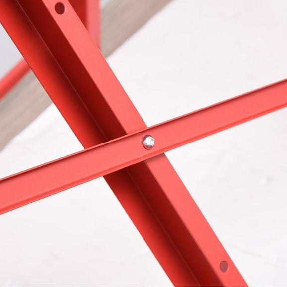 XIANERS Metal Sawhorse Folding Log Cutting Sawbuck Portable Sawhorse Log Holder Saw Stand Adjustable Log Stand for Easy Cutting Splitting skilful