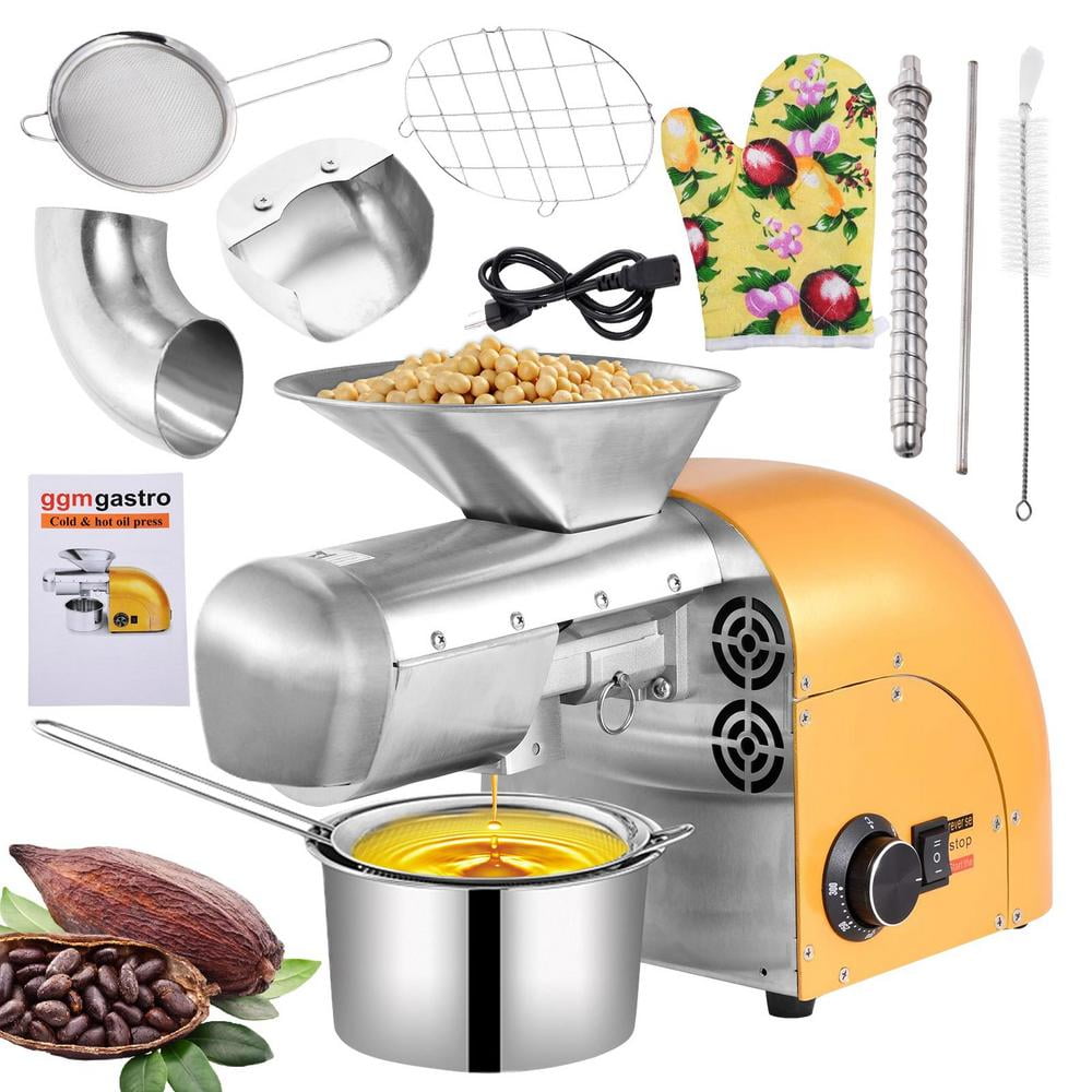 XIANERS Oil Extraction Machine For Home 1800W Automatic Commercial Oil Expeller Extractor Stainless Steel Cold & Hot Press Oil Extractor Organic Oil Expeller Household cosy