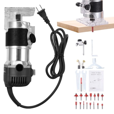XIANERS Palm Router Variable Speed Wood Router Collets 800W 110V Compact Router Laminate Trimmer Woodworking Tool for Milling Engraving security