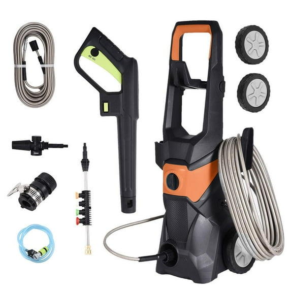 XIANERS Portable Pressure Washer 4 Nozzles Electric Pressure Washer 4 Different Pressure Tips Water Pressure Washer With Wheels For Fences Cars Home Furniture Courtyard Floors welcoming