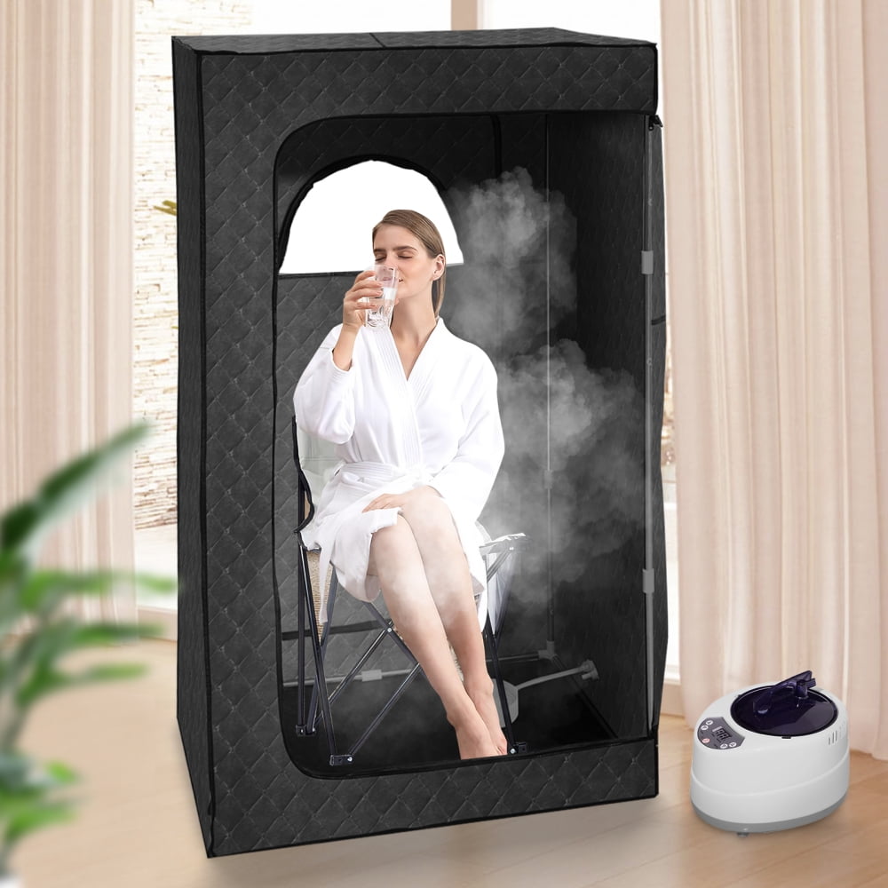 XIANERS Sauna Box, Portable Steam Sauna, Portable Sauna for Home, Sauna Tent with 2L Steamer, 9 Levels, 66"x 30"x 39"