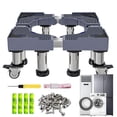 thumbnail image 1 of XIANERS Washing Machine Stand Laundry Stand Base Heavy Duty Washing Machine Stand Washer And Dryer Pedestal Adjustable Refrigerator Stand With 8 Strong Feet & 4 Locking Wheels fitting, 1 of 9