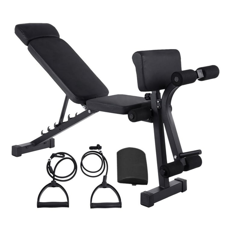 XIANERS Weight Bench Adjustable Steel Workout Bench Adjustable with Soft Foam Cushion Ergonomic Fitness Supplies with Pull String and Waist Support
