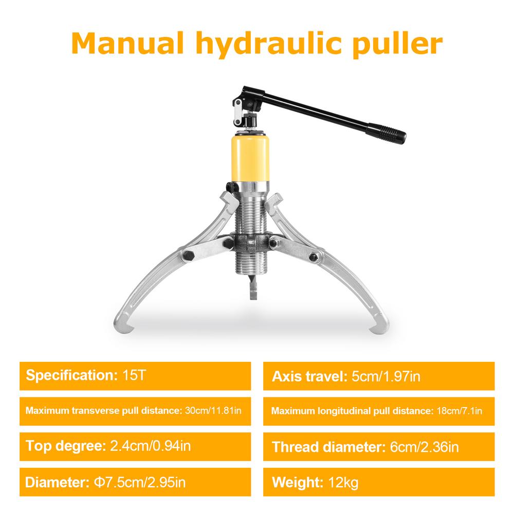 XIANERS Wheel Bearing Pulling Tool 15T Capacity 3Jaw Puller Bearing