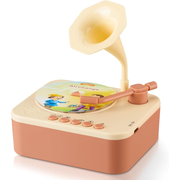 XIANGFF Phonograph with 96 Cards, 8 Recording Cards, Bluetooth Music Connection, Educational Music Player with Story and Music Records