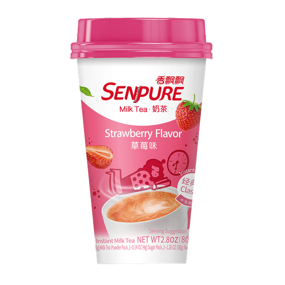XIANGPIAOPIAO SENPURE Classic Strawberry Milk Tea With Coconut Jelly (3 units per pack)