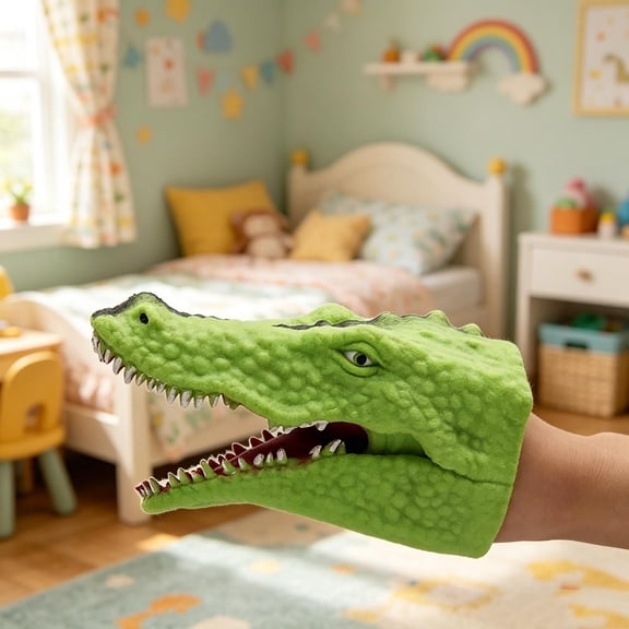 XIANGerQVQ Novelty Funny Toy - Soft Rubber Dinosaur Hand Puppet Gloves Simulation Models Arm Toys