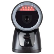 XIANJINO 2D QR Omnidirectional Desktop Barcode Scanner Stable Hands Free USB Wired Platform Bar Code Reader for POS System Supermarket Retail Store Shop Warehouse Screen Payment