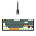 thumbnail image 1 of XIANJINO 75% Wired Gaming Keyboard, Pudding Keycaps with Translucent Layer,RGB Ultra-Compact Mini Keyboard, Waterproof Small 87 Keys Keyboard for Office/Gaming (milkshake), 1 of 10