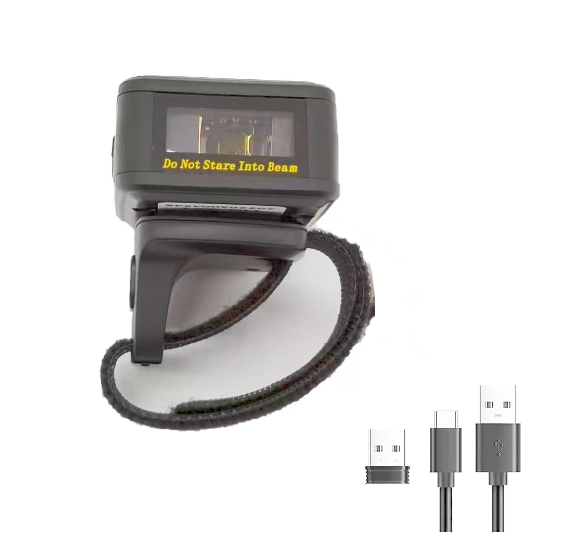 Bluetooth Ring 1D 2D QR Barcode Scanner,Wearable Wireless Finger Mini Bar Code Reader Scanner Compatible for Windows, Mac OS, Android 4.0+, iOS Suppor Ring Mini Bluetooth 1D⁄2D⁄QR Barcode Scanner with APP and SDK