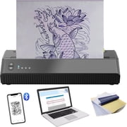 XIANJINO Tattoo Stencil Printer Bluetooth Thermal Wireless Tattoo Transfer Stencil Printer Kit Machine Compatible with Smartphone & PC with 10pcs Transfer Paper