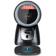 XIANJINO Wireless Omnidirectional Barcode Scanner - Pro Version Extreme Performance 1D 2D QR Hands-Free 2.4G Wireless & USB Wired Bar Code Reader for POS Retail Library Supermarket Warehouse XJ-9100