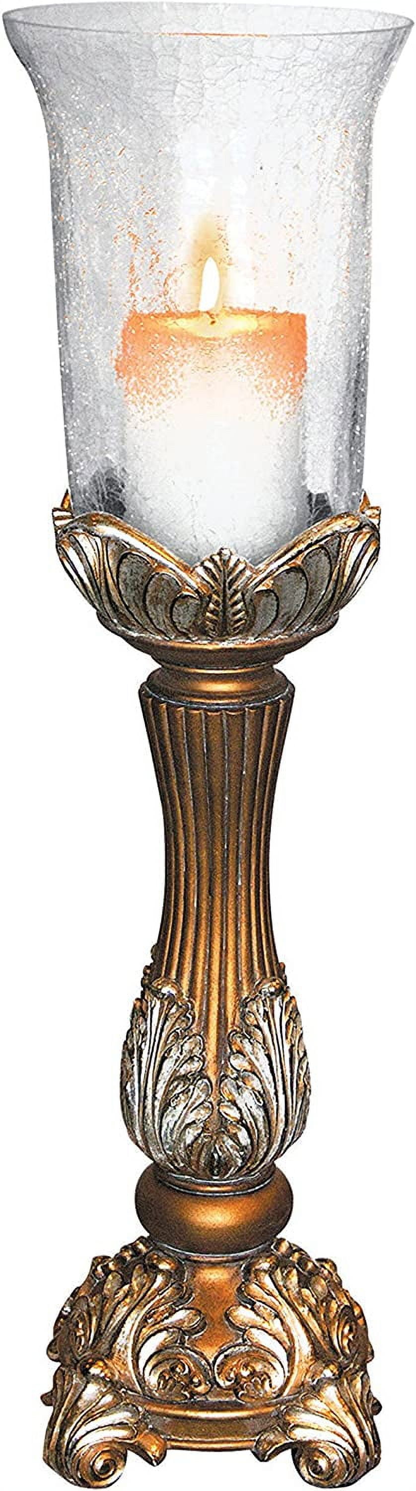 Elegant Bronze Polyresin Royal Victorian Candlestick