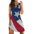 XIANPG Independence Day Womens Summer Dress Vneck Casual Sleeveless