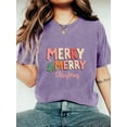 thumbnail image 1 of XIANQI Merry Merry Christmas T-Shirt Women's Short Sleeve Top XXL, 1 of 5