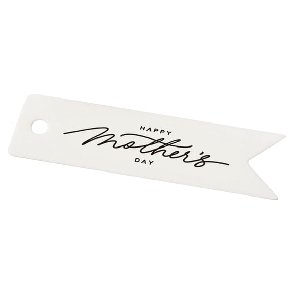 XIANXIAN 100 Pcs Blank Gift Tags, 2.8x0.8 Inch Kraft Paper Tags Gift Bags Tags Mini Thank You Label with Holes for Mom Birthday DIY Crafts Wrapping Home Farmhouse Party Supplies, White