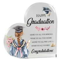 XIANXIAN 2025 Heart Acrylic Graduation Keepsake for Wall Display, Customizable Photo Prop for Graduation Party Decorations Commencement Ceremony Gift Idea