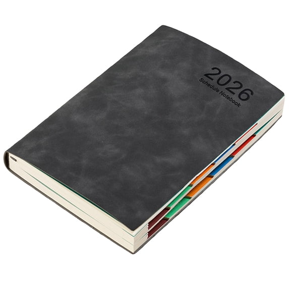 XIANXIAN 2026-2027 Planner, Academic Weekly and Monthly Calendar Planner, PU Leather Cover Planning Agenda Book with Colorful Monthly Tabs, Inner Pocket, A5 (5.7" x 8.3")