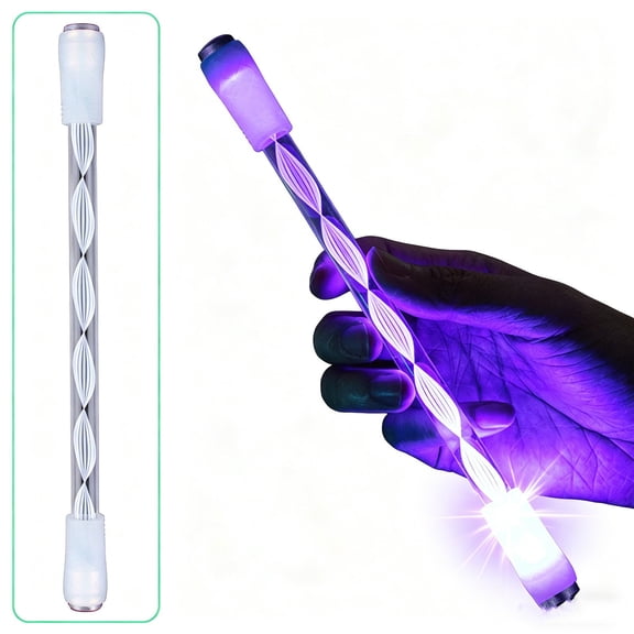 XIANXIAN 2Pcs Spinning Rotating Pen, Flash Glow Pen Rotating LED Light Fidget Pen Spinner Pen Ballpoint Pens for Student Entertainment