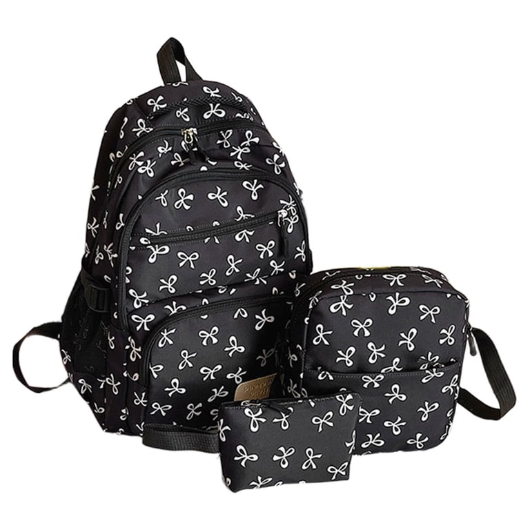 XIANXIAN​​ 3 PCS Bow Pattern Nylon Backpack Set Women display picture 2