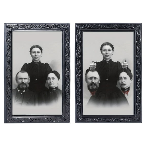 XIANXIAN 3D Changing Motion Picture Frame for Halloween Wall Decor, Animated Scene Transition Design Creating Haunted House Illusion Effects in Interior Spaces