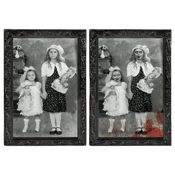 XIANXIAN 3D Changing Motion Picture Frame for Halloween Wall Decor, Animated Scene Transition Design Creating Haunted House Illusion Effects in Interior Spaces