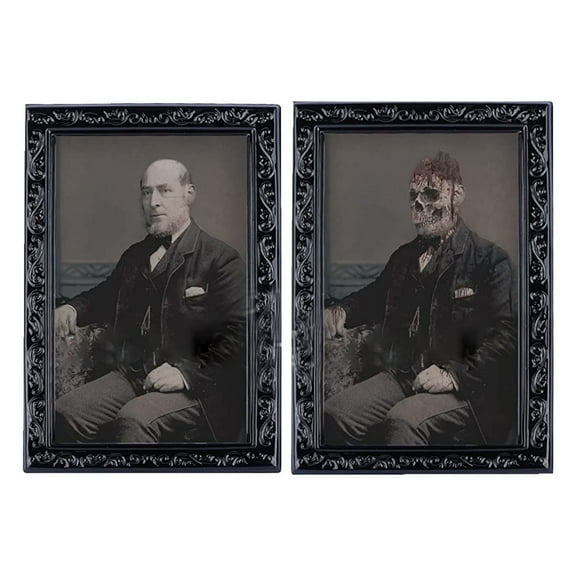 ​​XIANXIAN 3D Changing Motion Picture Frame for Halloween Wall Decor, Animated Scene Transition Design Creating Haunted House Illusion Effects in Interior Spaces​​