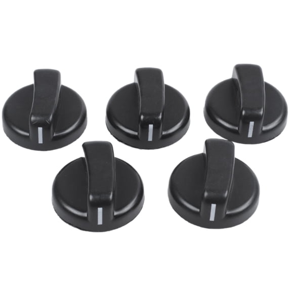 XIANXIAN 5 Pack Black Universal Control Knobs, Universal Stove Knobs Replacements, Upgrade Universal Knobs, Wide Application for Oven, Stove, and Range