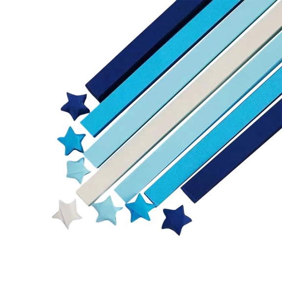 XIANXIAN 540 Sheets Origami Star Paper Strips 7 Assortment Color Paper Star Strips Lucky Wish Double Sided Origami Paper Stars Solid Color Diy Hand Art Crafts for Children and Adults