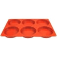 thumbnail image 1 of XIANXIAN 6 Cavity Silicone Egg Molds for Baking Muffin Top Pans, Non-Stick Large Disc Shape Round Molds for Hamburger Bun, English Muffin, Pies, Corn Bread, Egg Sandwich Breakfast, 1 of 9
