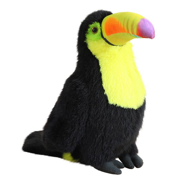XIANXIAN 7.9 Inch Toucan Parrot Stuffed Animal Parrot Plush Toy Soft Bird Stuffed Animal Plush Toy for Birthday Doll Gifts Bird Party Favors Decoration(Yellow)