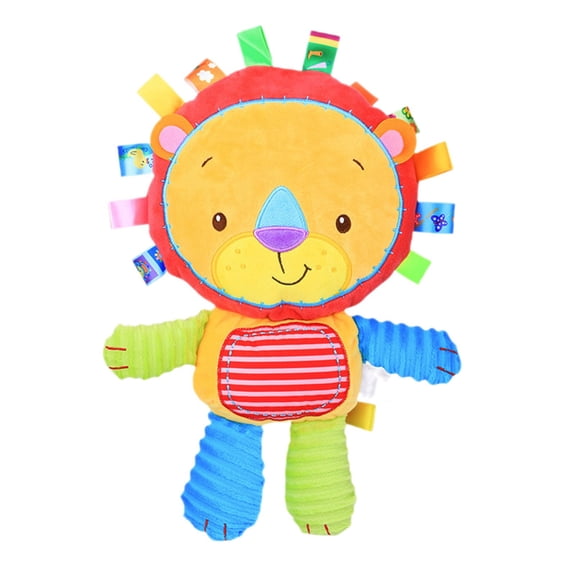 XIANXIAN Baby Tags Plush Toy Lovey Soft Monkey Stuffed Aninaml Pacify Doll Soothing Sensory Taggy Toy Great Gift for Newborn/Infant/Toddler