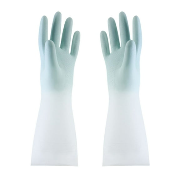 XIANXIAN Bamllum Rubber Cleaning Gloves - 3 Pairs Latex Free Kitchen Cleaning Gloves with Cotton Liner- Household Dishwashing Gloves, Non- Slip Waterproof